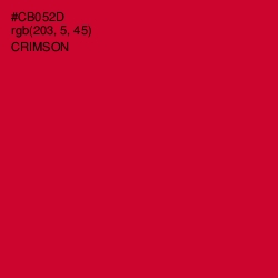 #CB052D - Crimson Color Image