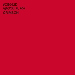 #CB062D - Crimson Color Image