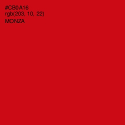 #CB0A16 - Monza Color Image