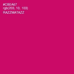 #CB0A67 - Razzmatazz Color Image
