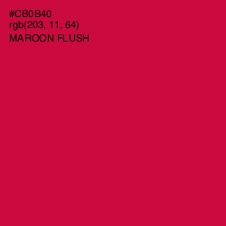 #CB0B40 - Maroon Flush Color Image