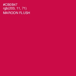 #CB0B47 - Maroon Flush Color Image