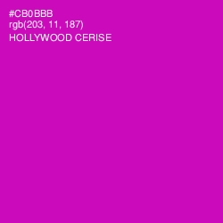 #CB0BBB - Hollywood Cerise Color Image