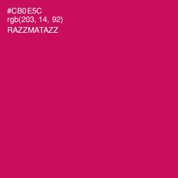 #CB0E5C - Razzmatazz Color Image