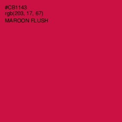 #CB1143 - Maroon Flush Color Image