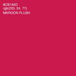 #CB184D - Maroon Flush Color Image
