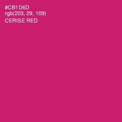 #CB1D6D - Cerise Red Color Image