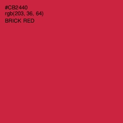 #CB2440 - Brick Red Color Image