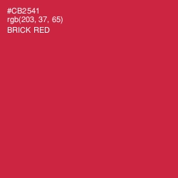 #CB2541 - Brick Red Color Image