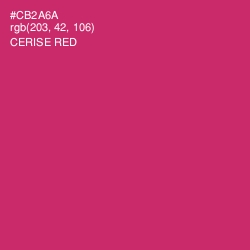 #CB2A6A - Cerise Red Color Image