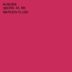 #CB2B59 - Maroon Flush Color Image