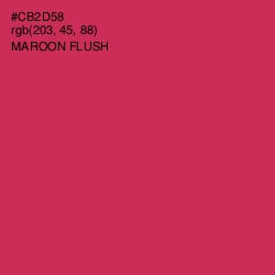 #CB2D58 - Maroon Flush Color Image