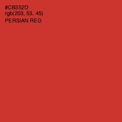 #CB352D - Persian Red Color Image