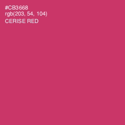 #CB3668 - Cerise Red Color Image