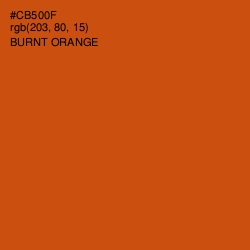#CB500F - Burnt Orange Color Image