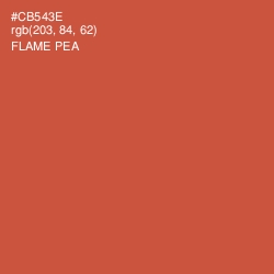 #CB543E - Flame Pea Color Image