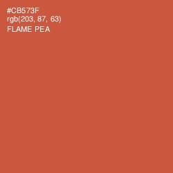 #CB573F - Flame Pea Color Image