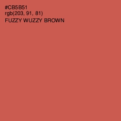 #CB5B51 - Fuzzy Wuzzy Brown Color Image