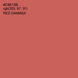 #CB615B - Red Damask Color Image