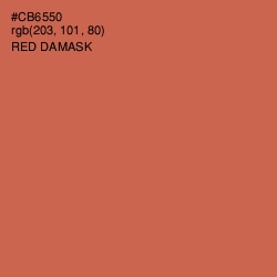 #CB6550 - Red Damask Color Image