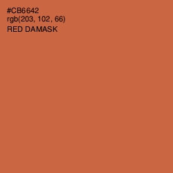 #CB6642 - Red Damask Color Image