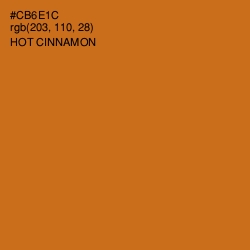 #CB6E1C - Hot Cinnamon Color Image