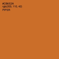 #CB6E2A - Piper Color Image