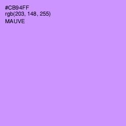 #CB94FF - Mauve Color Image