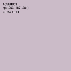 #CBBBC9 - Gray Suit Color Image