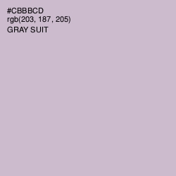 #CBBBCD - Gray Suit Color Image
