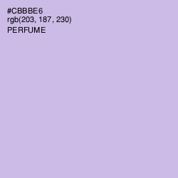 #CBBBE6 - Perfume Color Image