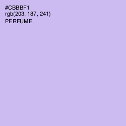 #CBBBF1 - Perfume Color Image