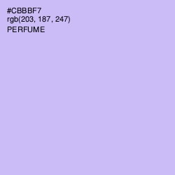 #CBBBF7 - Perfume Color Image