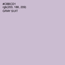 #CBBCD1 - Gray Suit Color Image