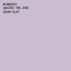 #CBBDD1 - Gray Suit Color Image