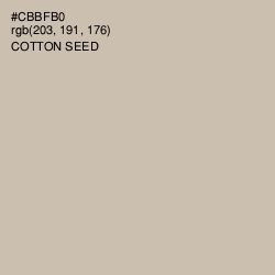 #CBBFB0 - Cotton Seed Color Image