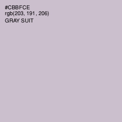 #CBBFCE - Gray Suit Color Image