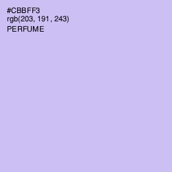 #CBBFF3 - Perfume Color Image