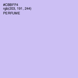 #CBBFF4 - Perfume Color Image