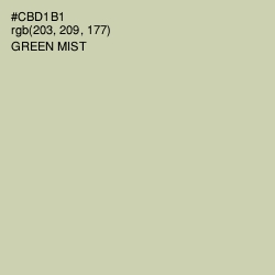 #CBD1B1 - Green Mist Color Image