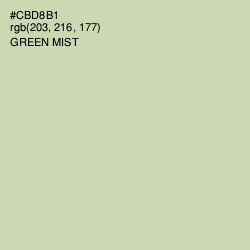 #CBD8B1 - Green Mist Color Image