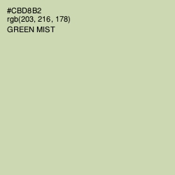 #CBD8B2 - Green Mist Color Image