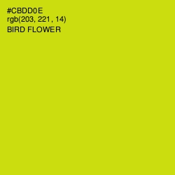 #CBDD0E - Bird Flower Color Image