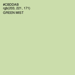 #CBDDAB - Green Mist Color Image