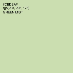 #CBDEAF - Green Mist Color Image