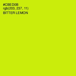 #CBED0B - Bitter Lemon Color Image