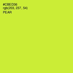 #CBED36 - Pear Color Image