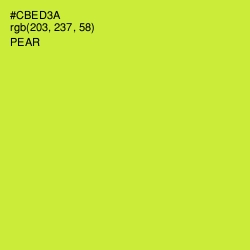 #CBED3A - Pear Color Image