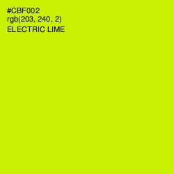 #CBF002 - Electric Lime Color Image