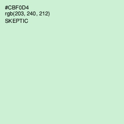 #CBF0D4 - Skeptic Color Image